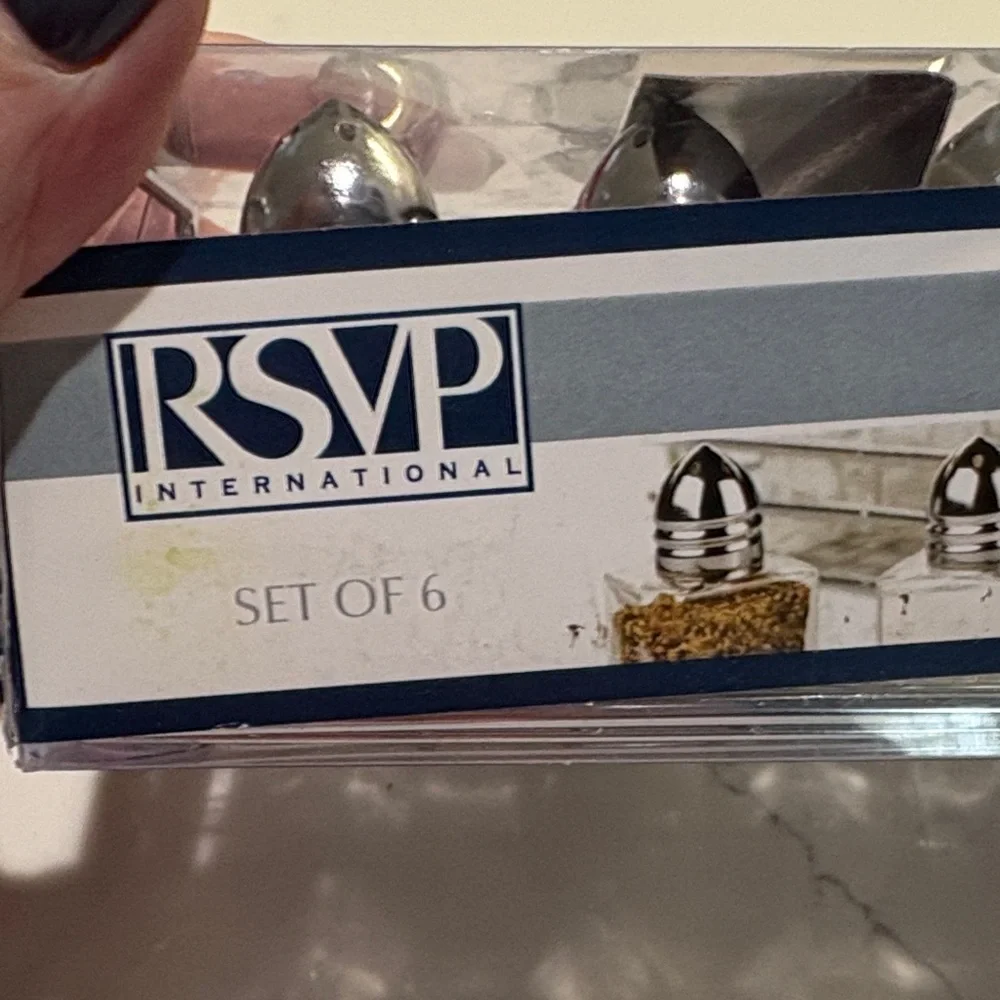 RSVP Silver Square -Shaped Shakers Set
